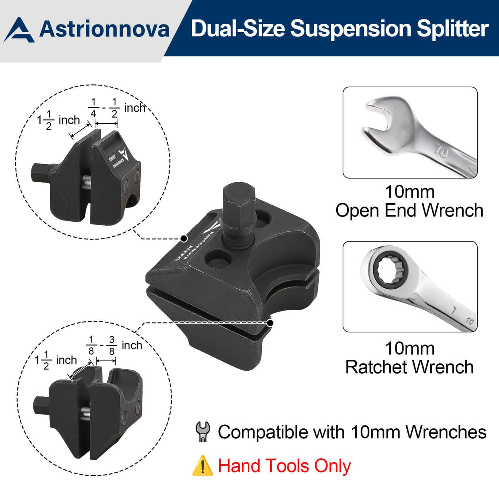 Astrionnova double-ended design provides versatile reach for upper and lower joints.