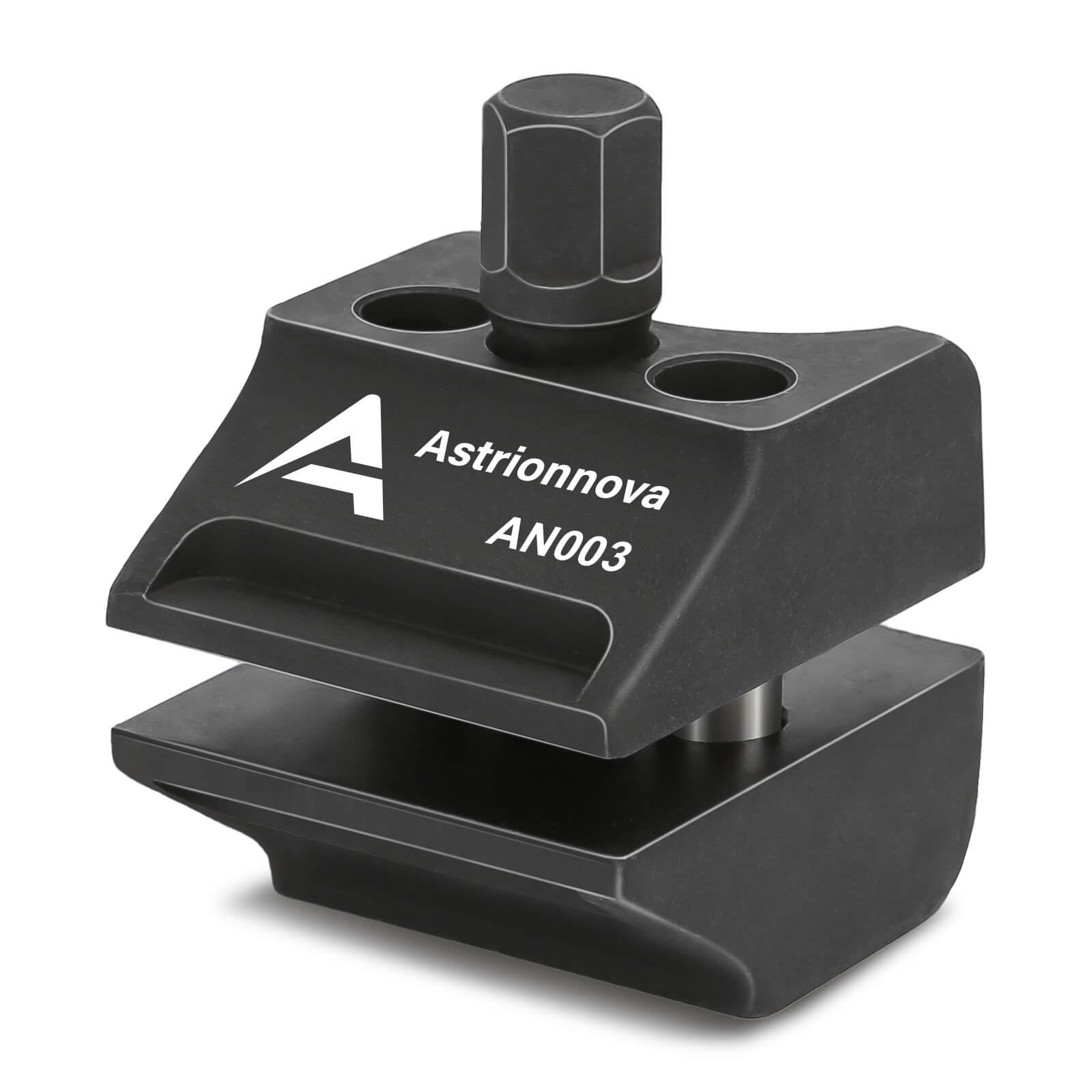 Astrionnova universal suspension strut spreader tool upper end enables safe, controlled strut removal.