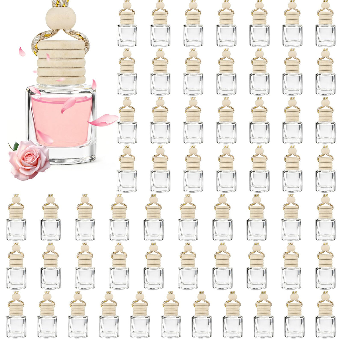 AstrivixDD 60 Pcs Car Diffuser Bottle Set ideal for bulk DIY fragrance projects.