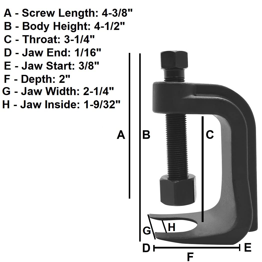 Astro Tools 78912 low profile ball joint separator in black, packaged for durable use.