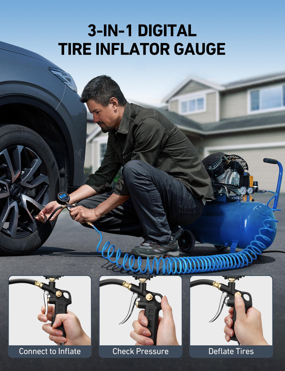 Two‑pack AstroAI tire pressure tools for home and roadside checks.