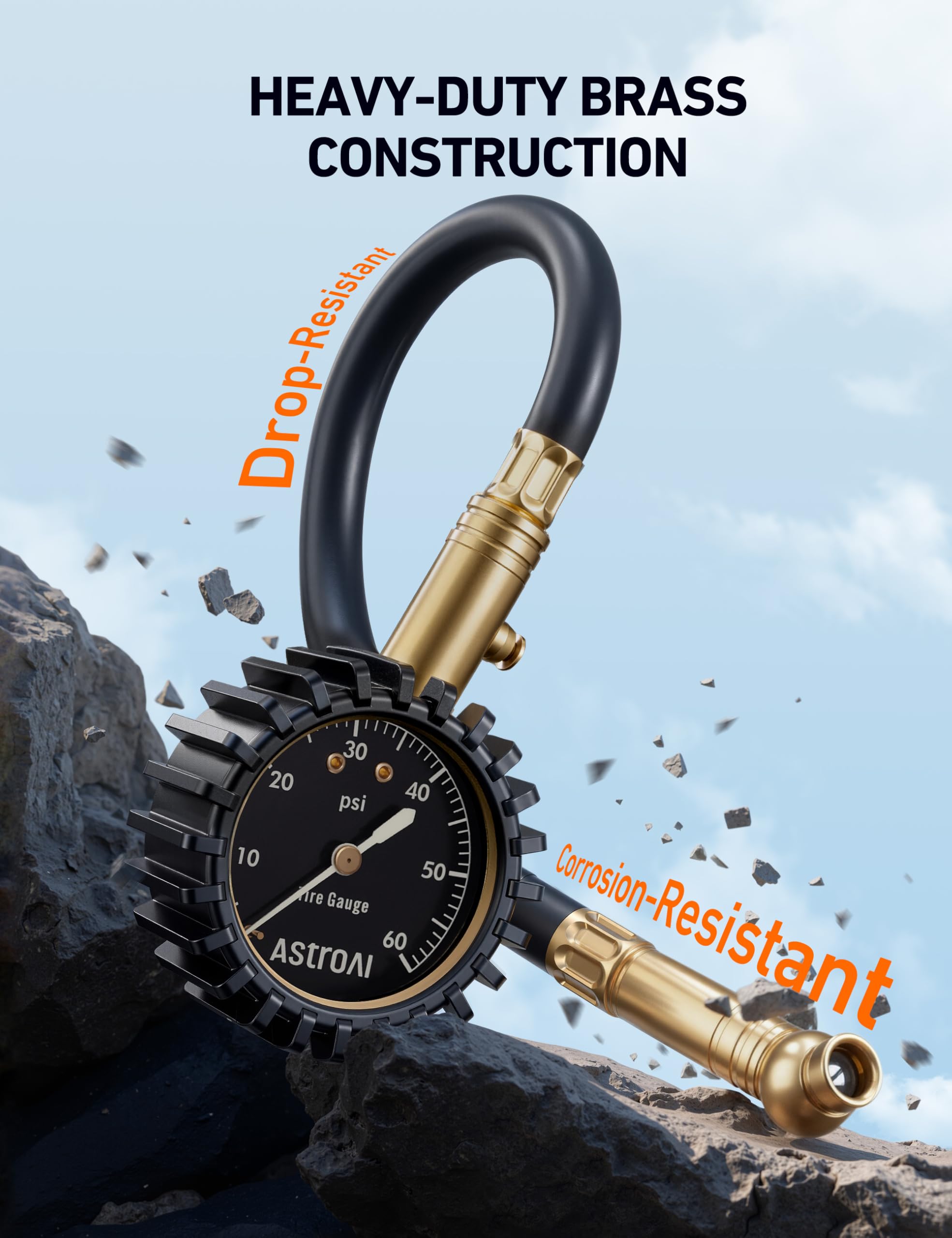 AstroAI air leakage prevention for accurate tire pressure measurements.