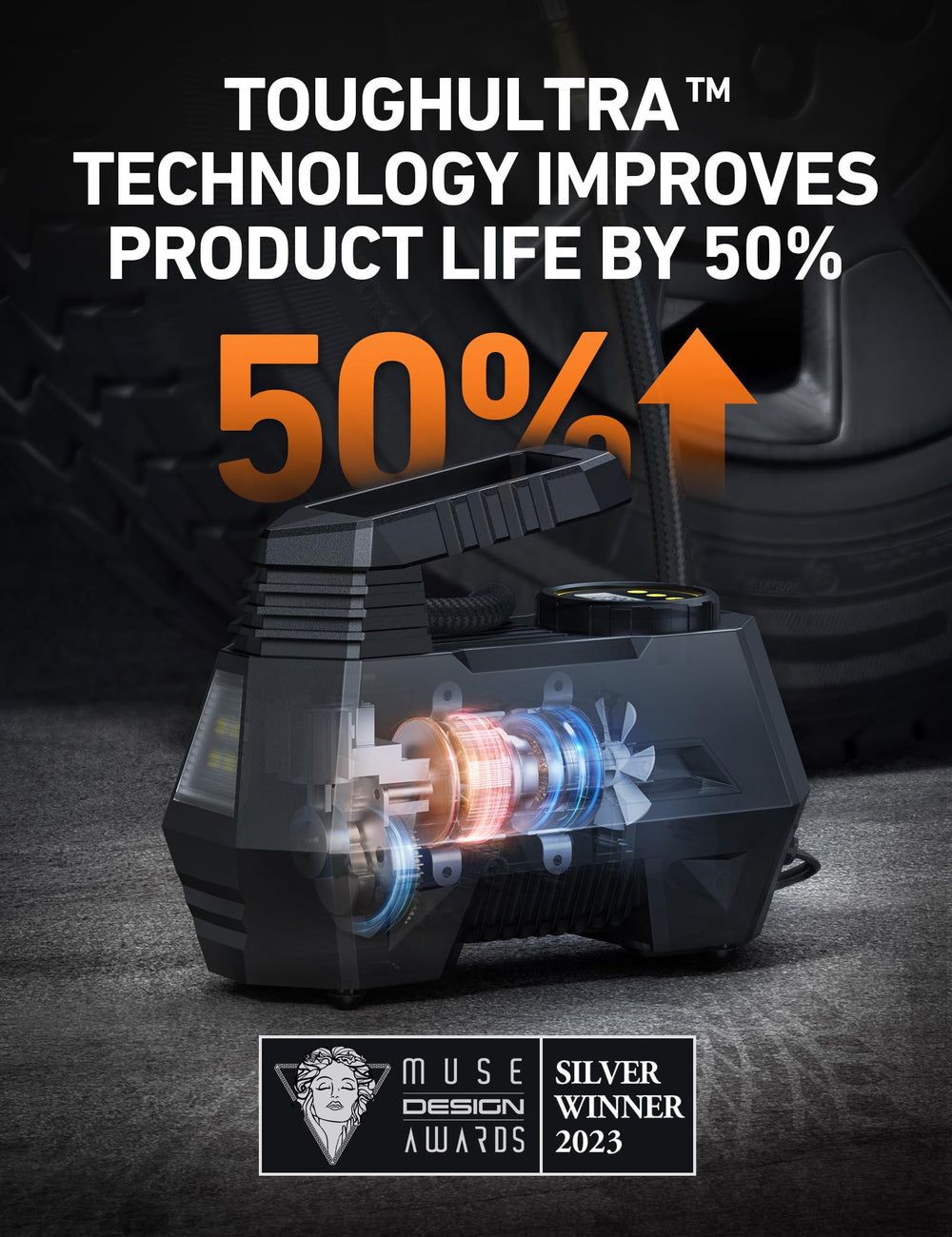 AstroAI AIRUN H nozzle connected to valve showing secure fit benefit
