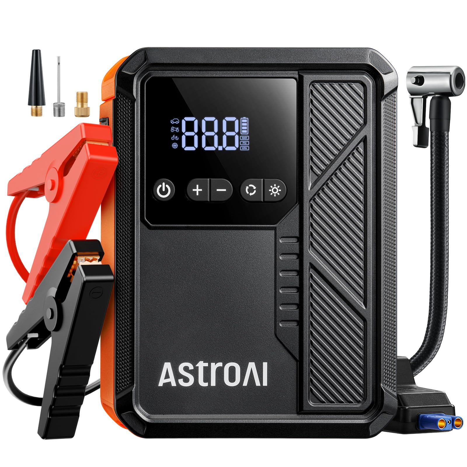 AstroAI Beta822 front view ready to jump start a car quickly