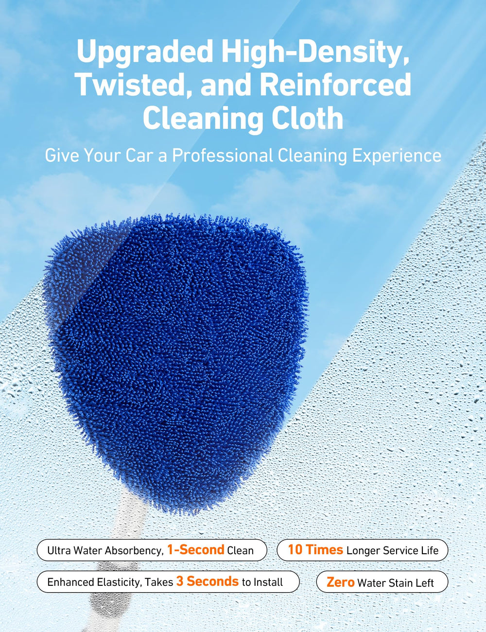 AstroAI high-density cleaning cloth with strong absorbency.