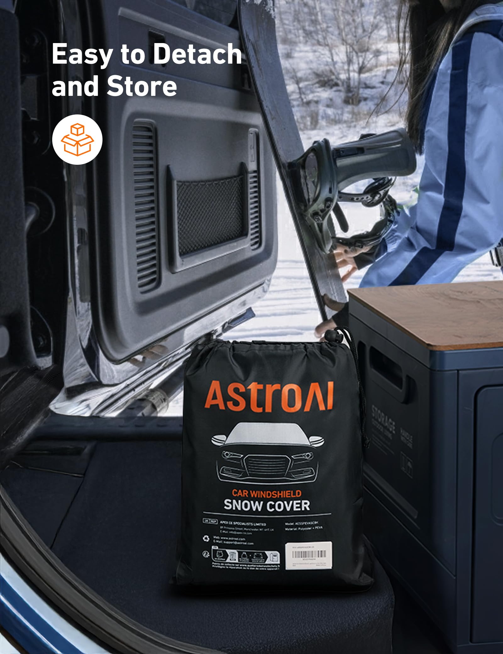 AstroAI compact storage bag makes packing and storage easy.
