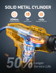 AstroAI metal cylinder close-up highlighting durable construction for long life