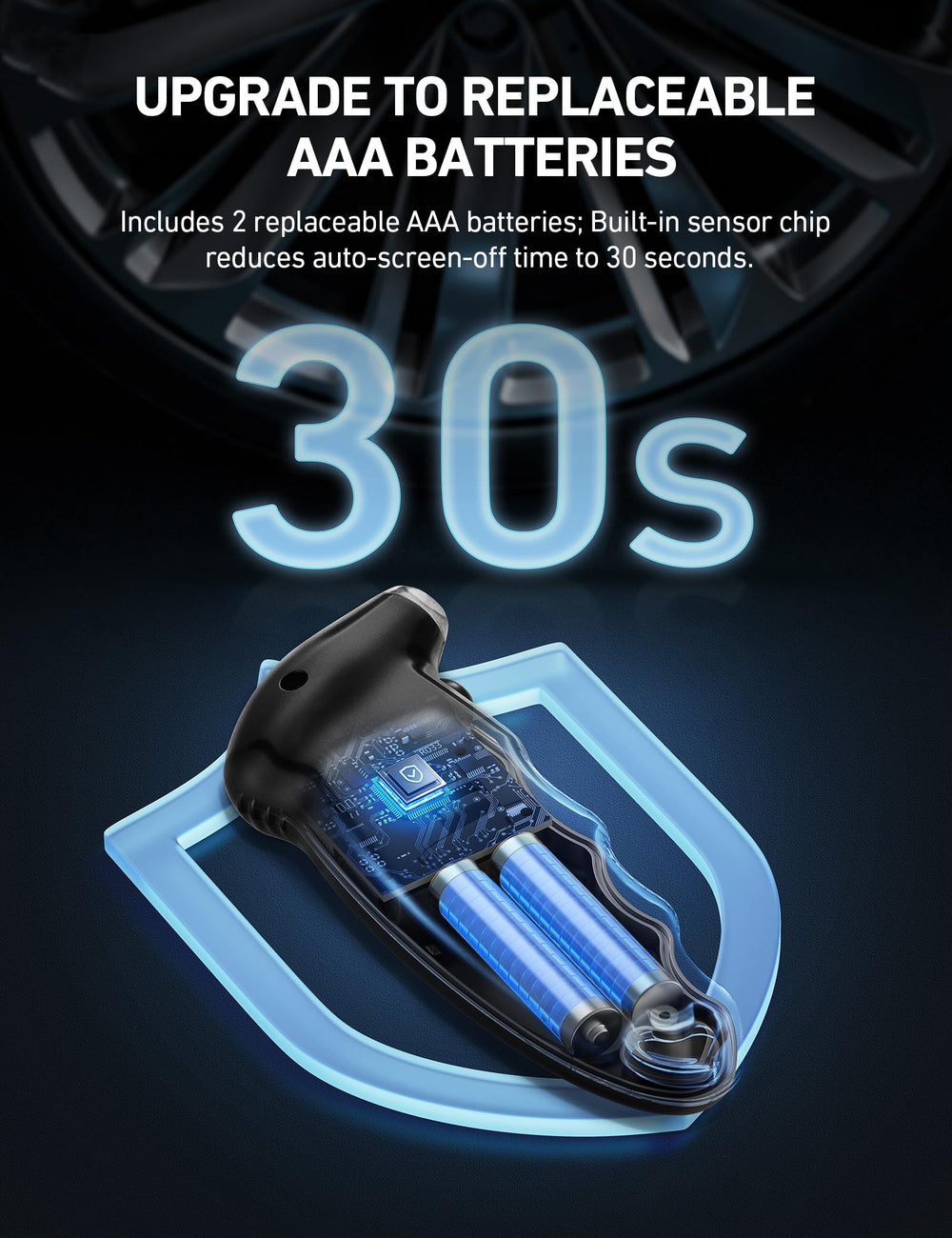 AstroAI gauge backlit nozzle improves visibility in low light.