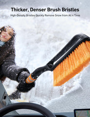 Ergonomic foam grip offers comfortable handling during snowfall tasks