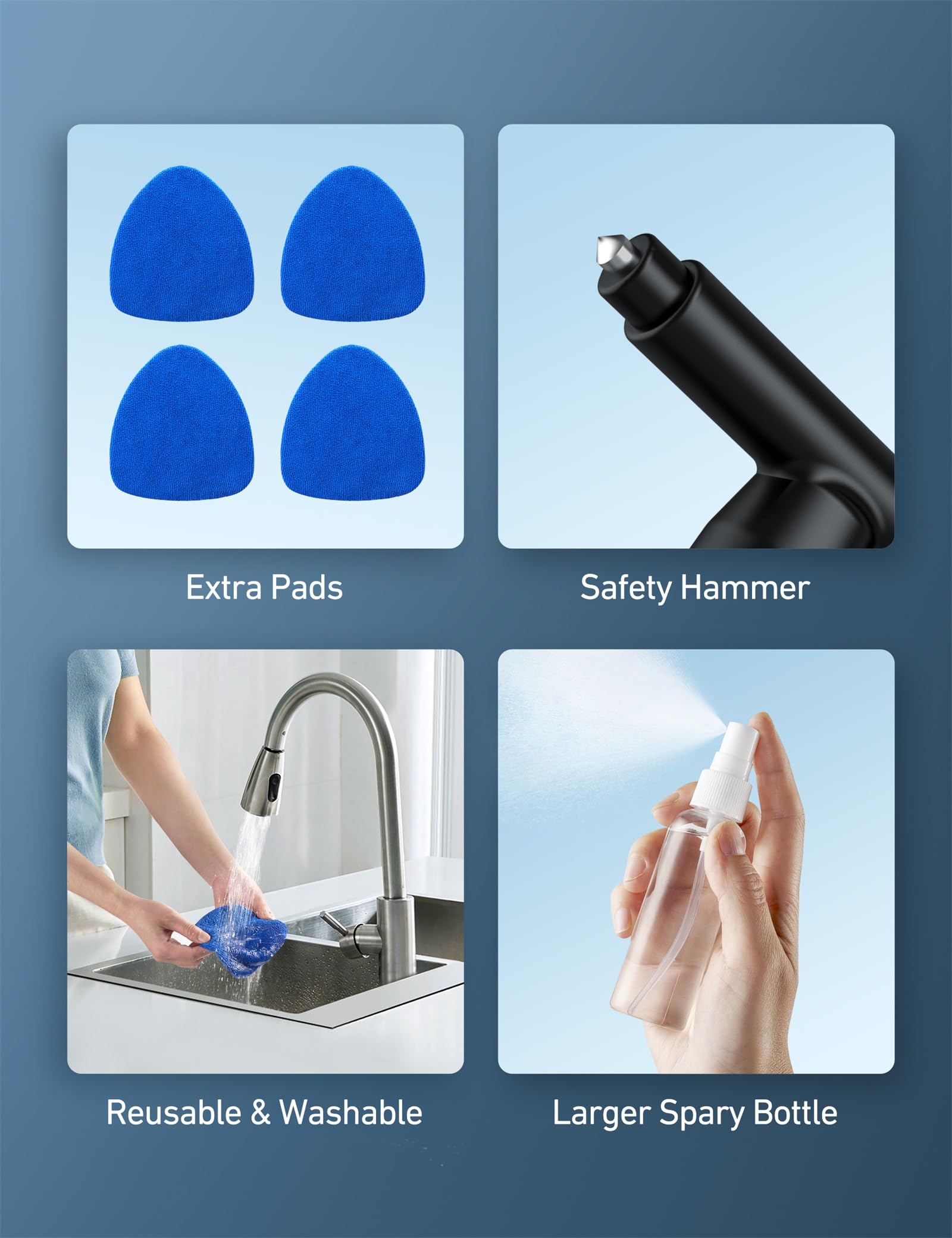 AstroAI three-second cloth installation saves time during cleaning tasks.