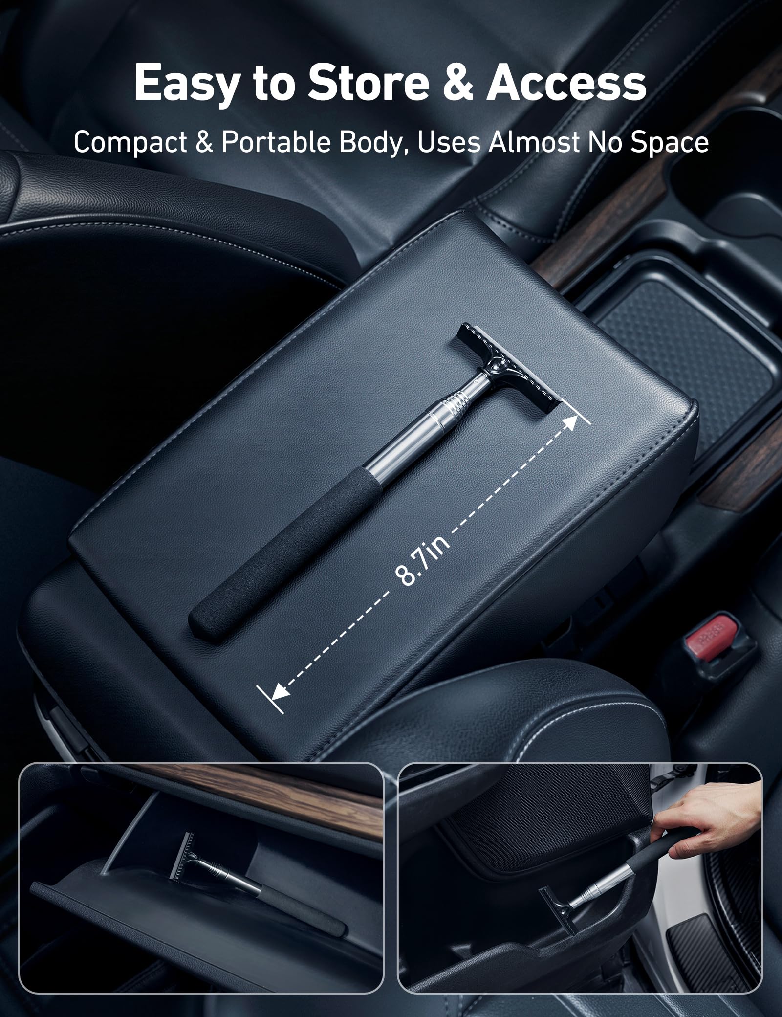 AstroAI front and rear windshield cleaning covers all glass surfaces.