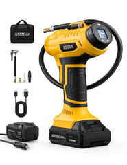 AstroAI inflator front view showing compact design and easy carry for portability
