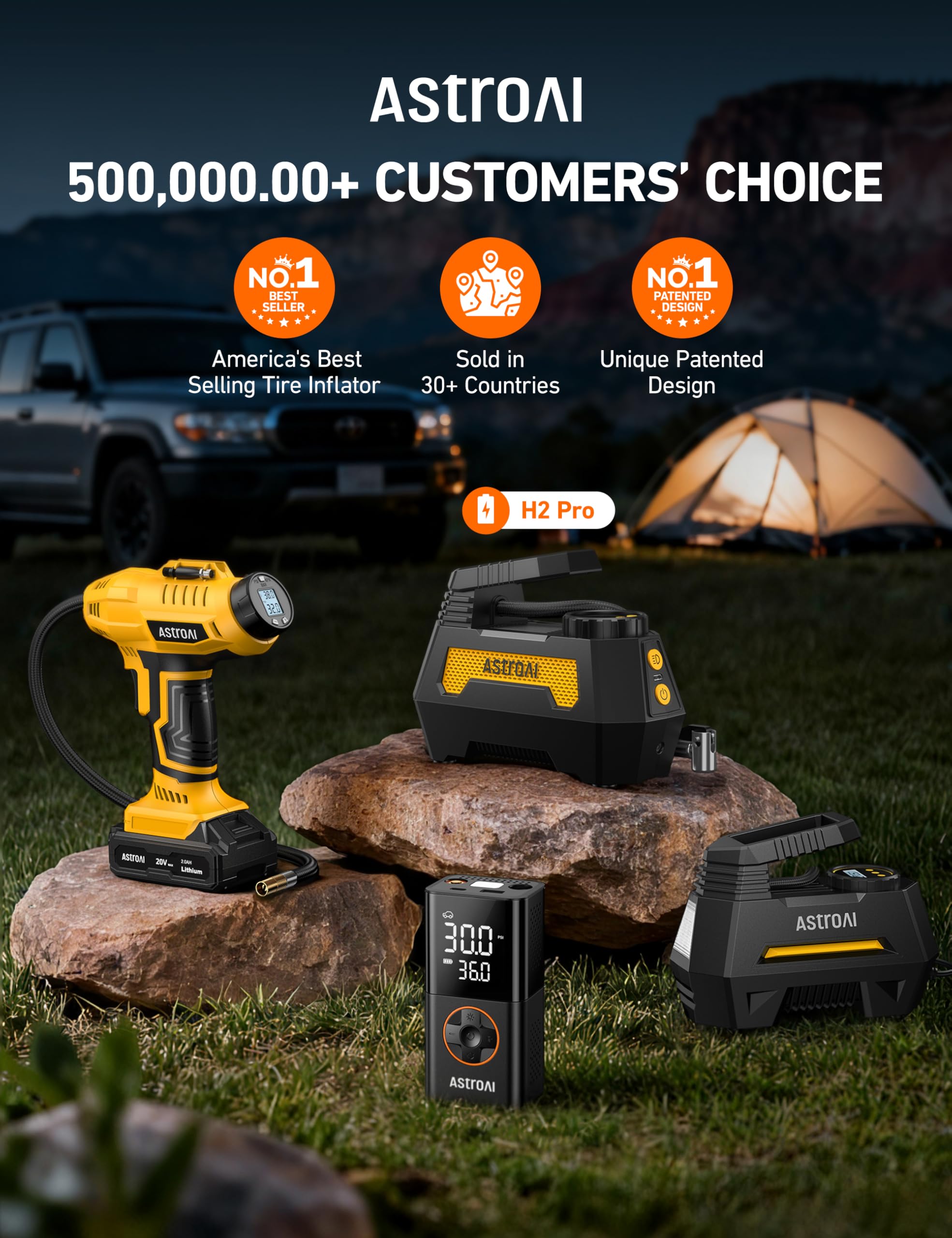 AstroAI H2 Pro side profile demonstrating portable compact design