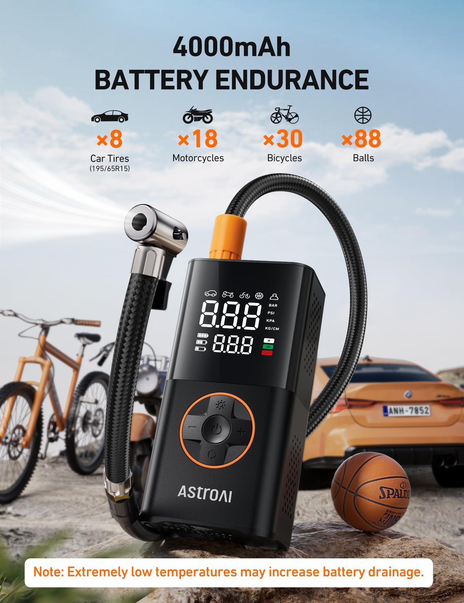 AstroAI L7 held in hand to show scale and lightweight design, easy to carry