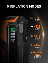 AstroAI M10 24-inch hose and four nozzles for versatile inflation options