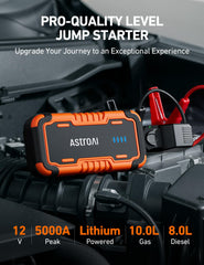 AstroAI P10 lit with 3 mode LED for roadside illumination