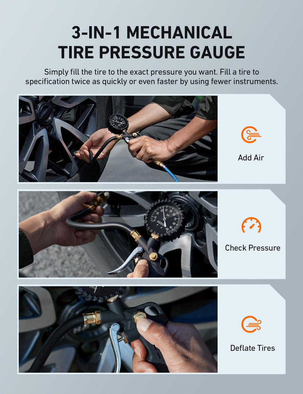 AstroAI quick-connect coupler speeds tire maintenance setup