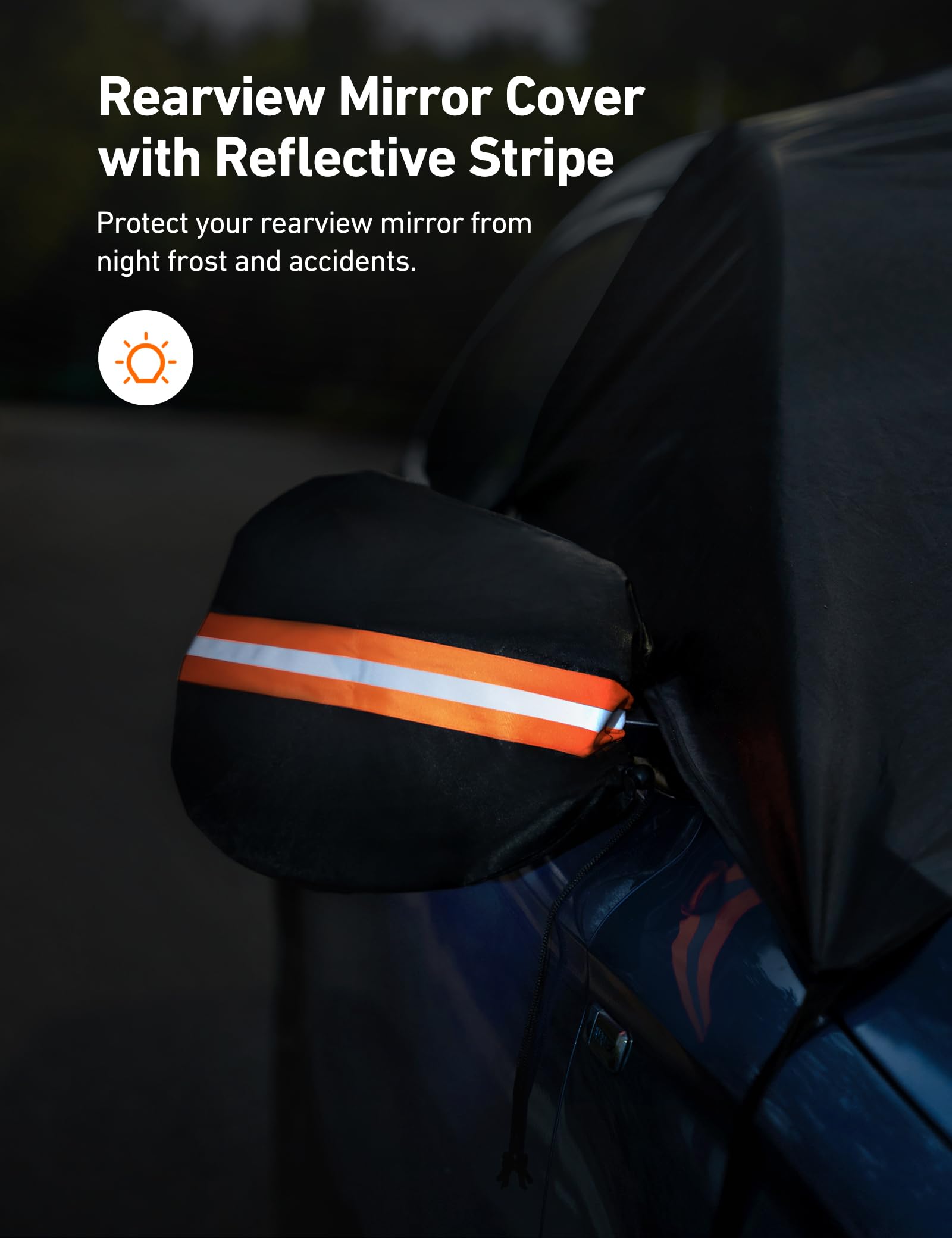 AstroAI mirror covers guard against frost on rearview mirrors.