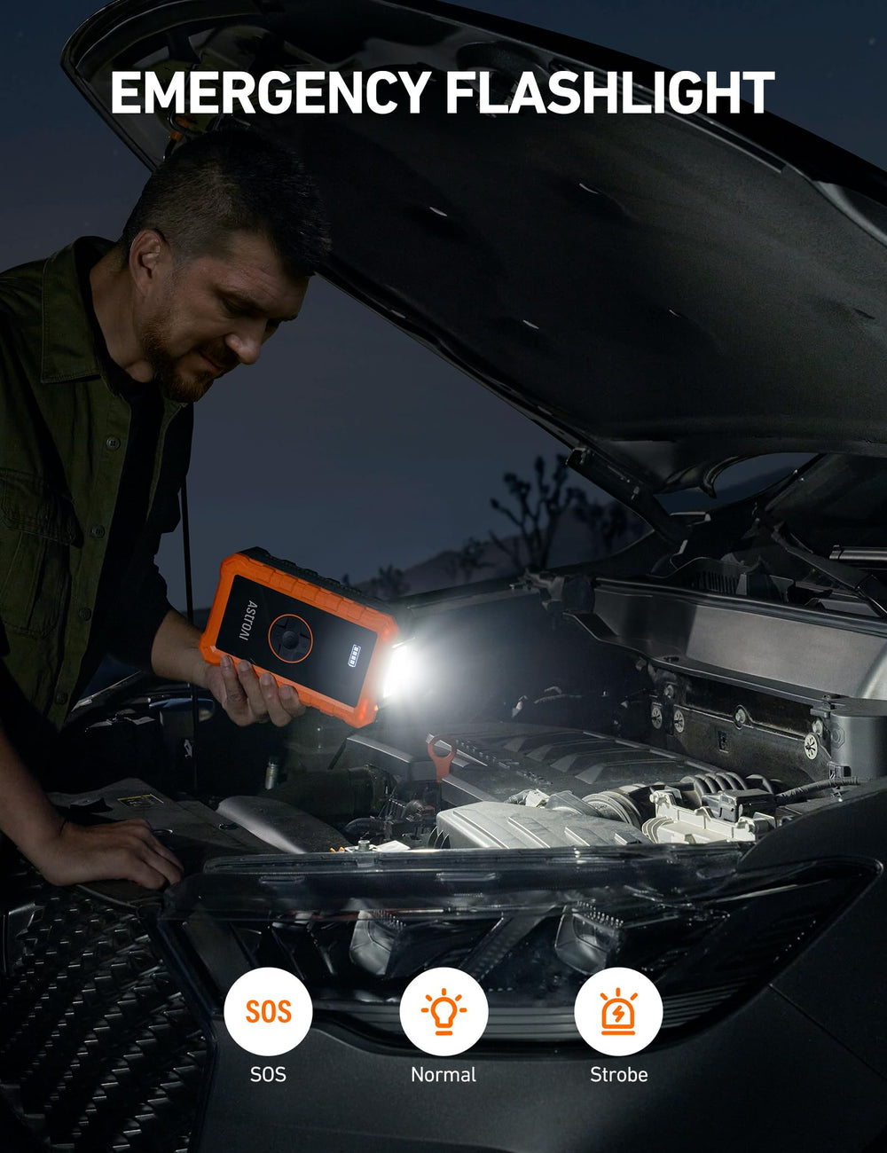 AstroAI S8 durable ABS housing withstands drops and rugged use