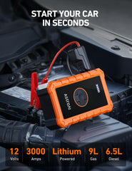 AstroAI S8 jump starter side ports ready for quick connection