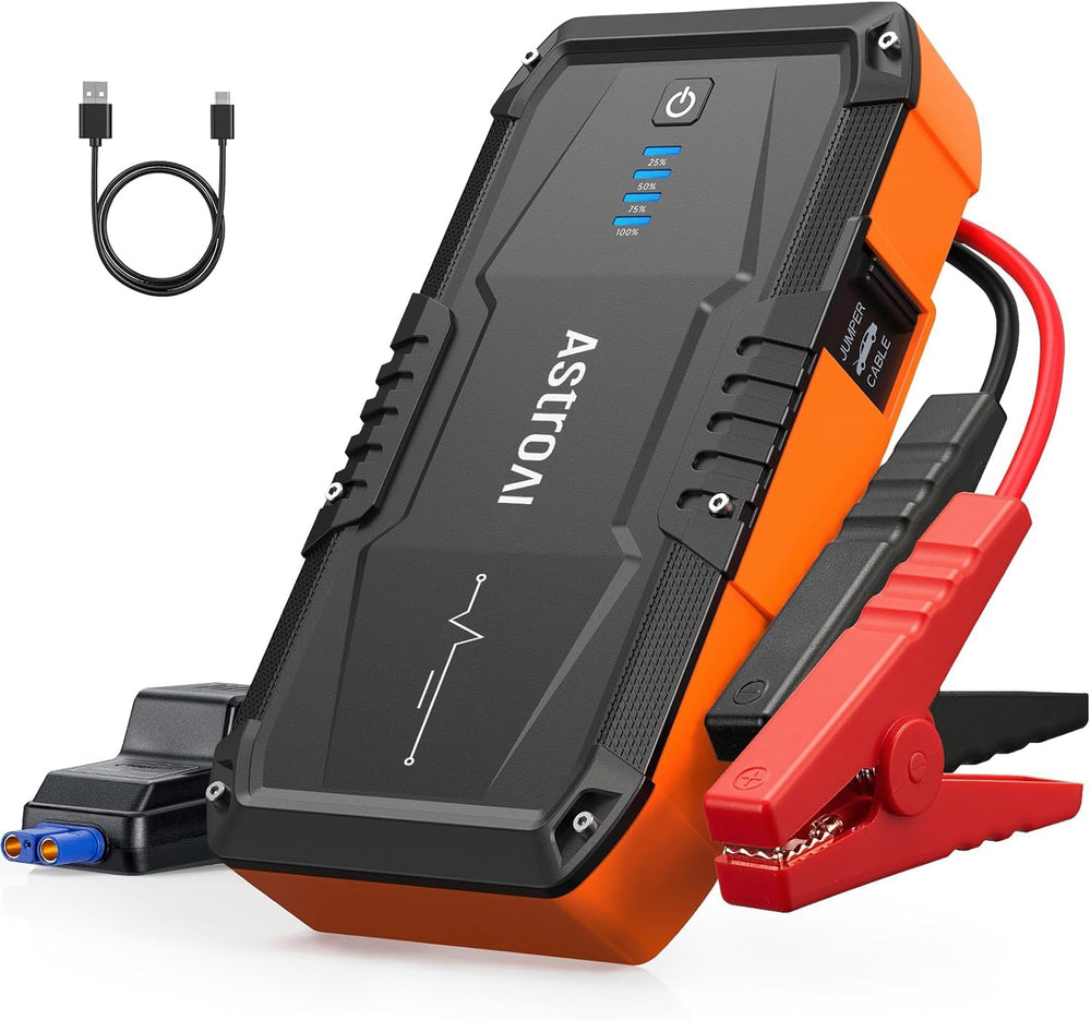 AstroAI S8 jump starter front view for quick car boost on the go