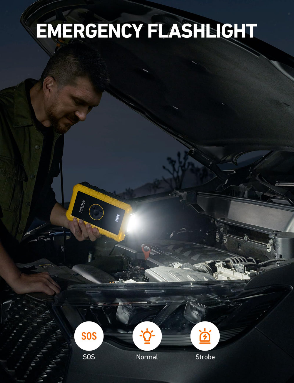 AstroAI S8 built-in USB ports keep devices charged during trips.