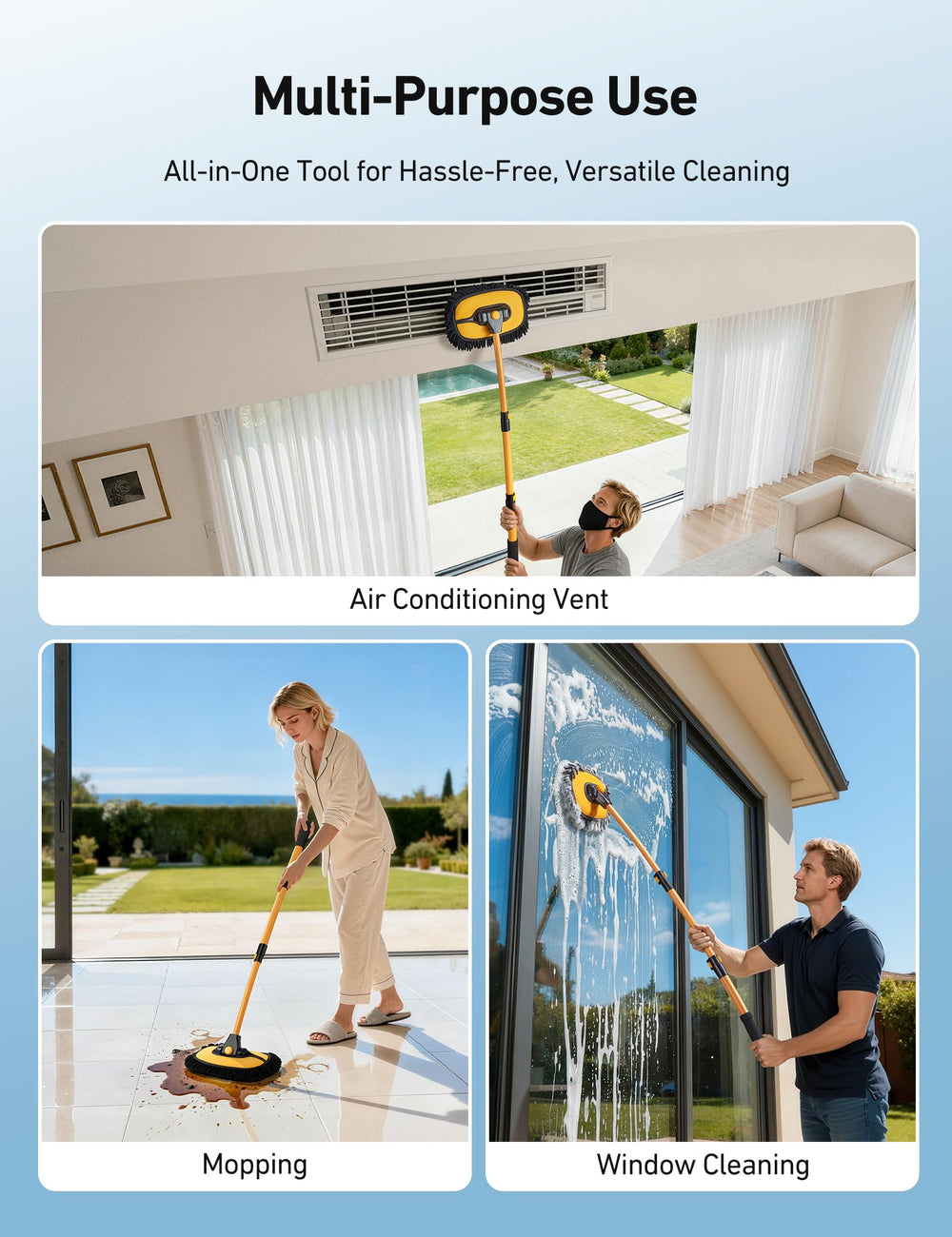 AstroAI soft-edge foam on brush minimizes paint contact