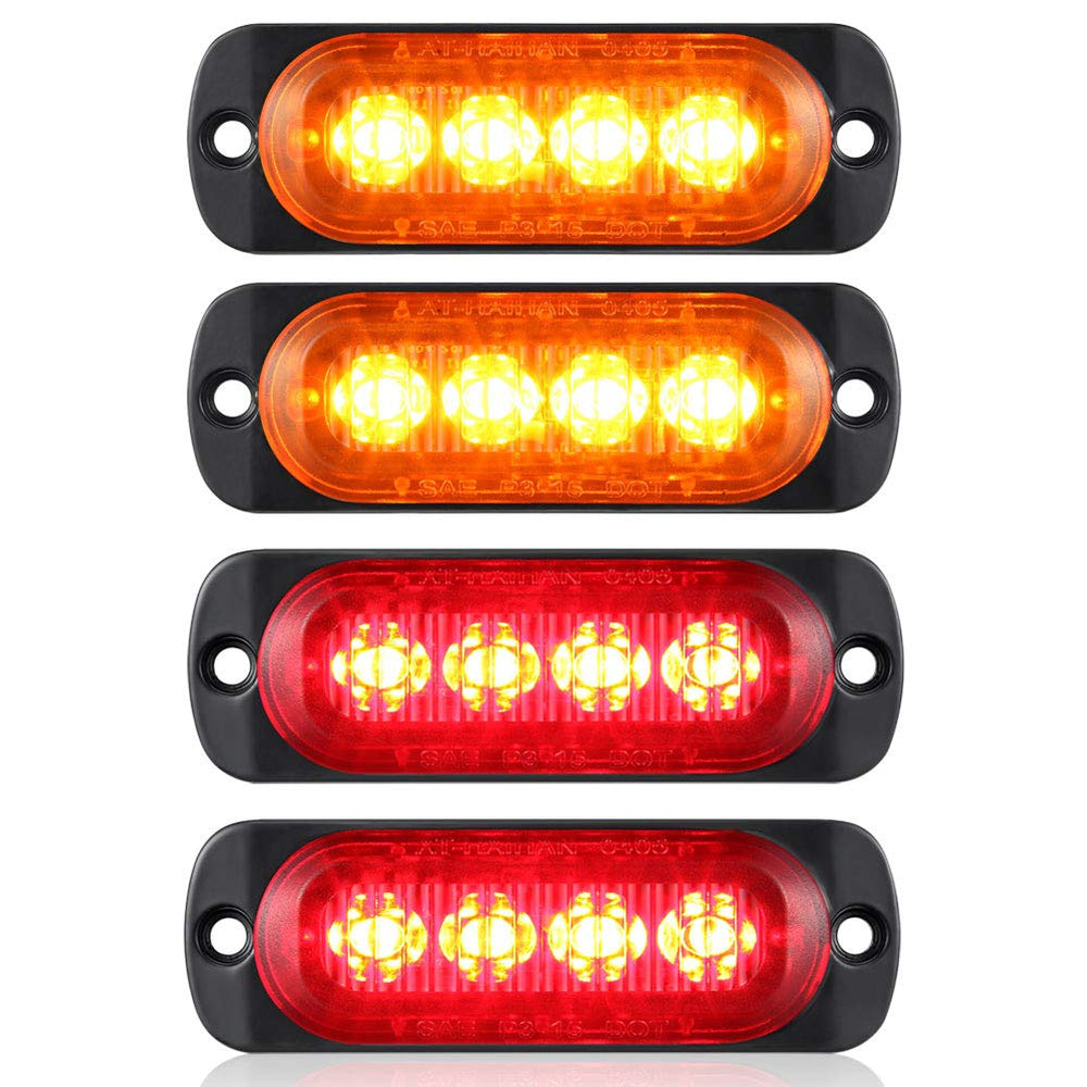 AT-HAIHAN trailer light front view with bright red amber optics for visibility