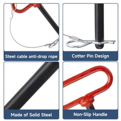 ATAUOIKU red handle enables one-handed installation even with gloves.