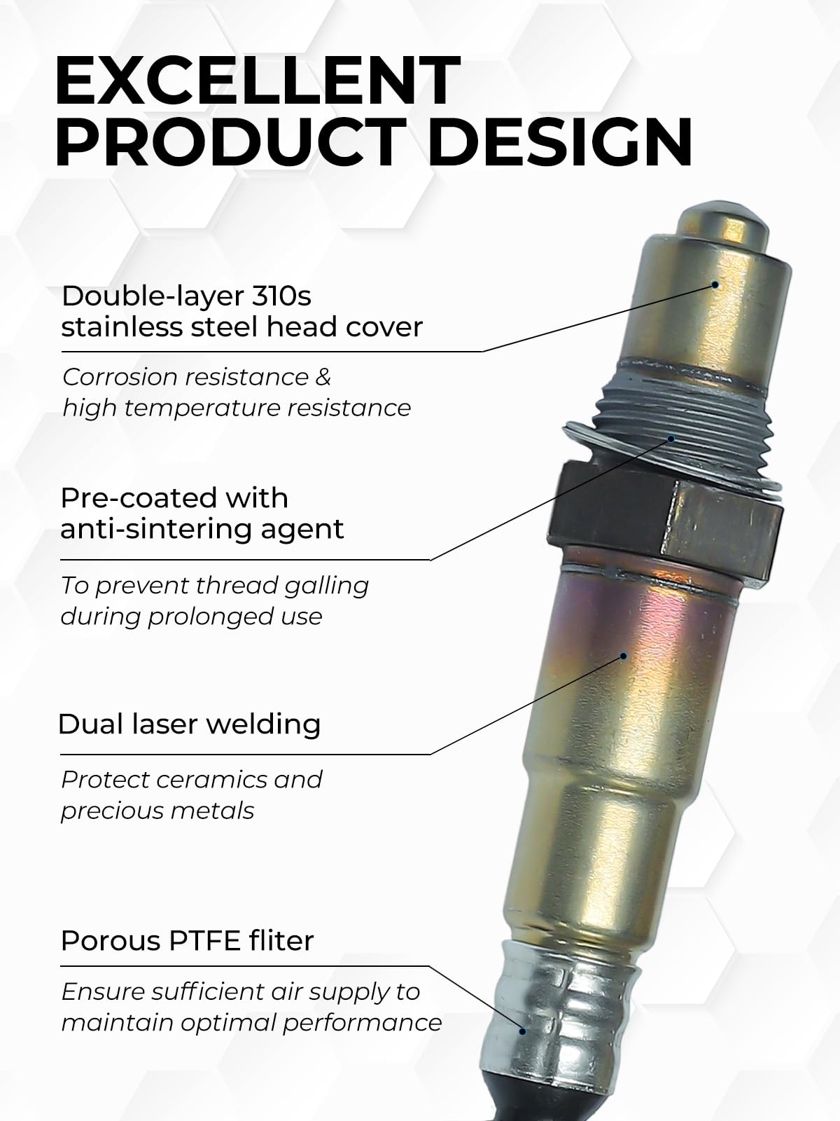 ATBIZZLE upstream O2 sensor for Explorer supports reliable idle and smooth running