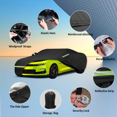 ATBKJ Camaro cover side zipper enables easy access in all weather.