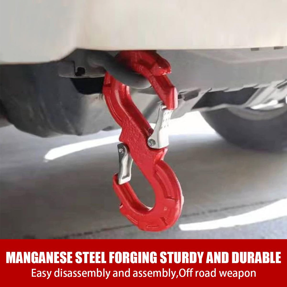ATENGIDR 3/8-inch hook fits most winch cables and recovery straps.