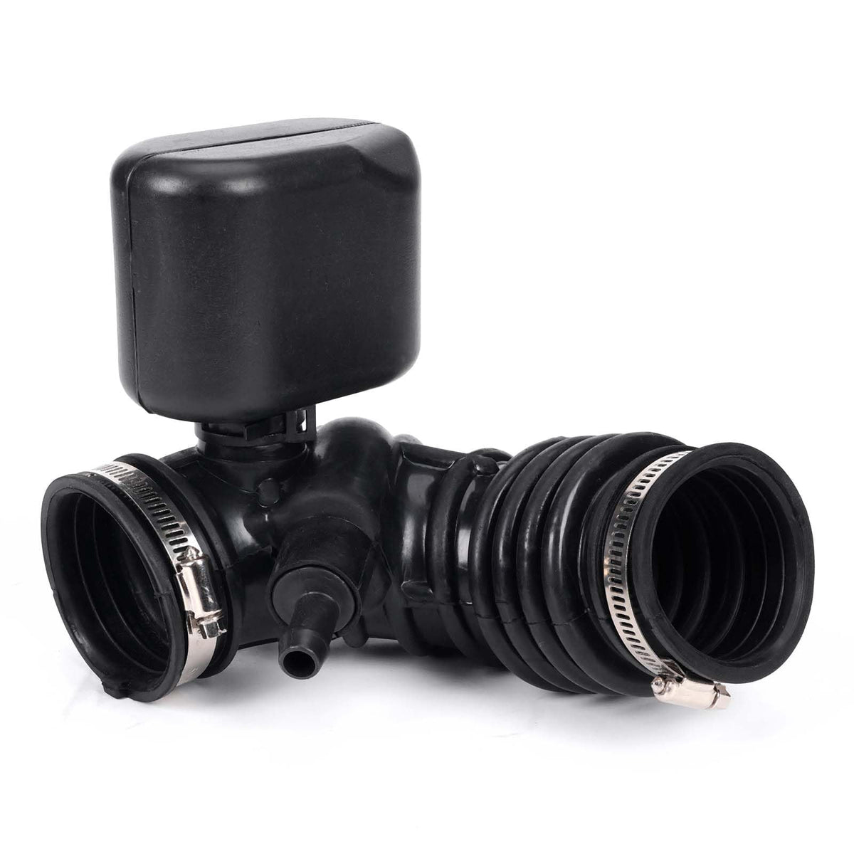 Atesilor air-cleaner outlet duct hose close-up shows heat-resistant durability for engine air delivery.