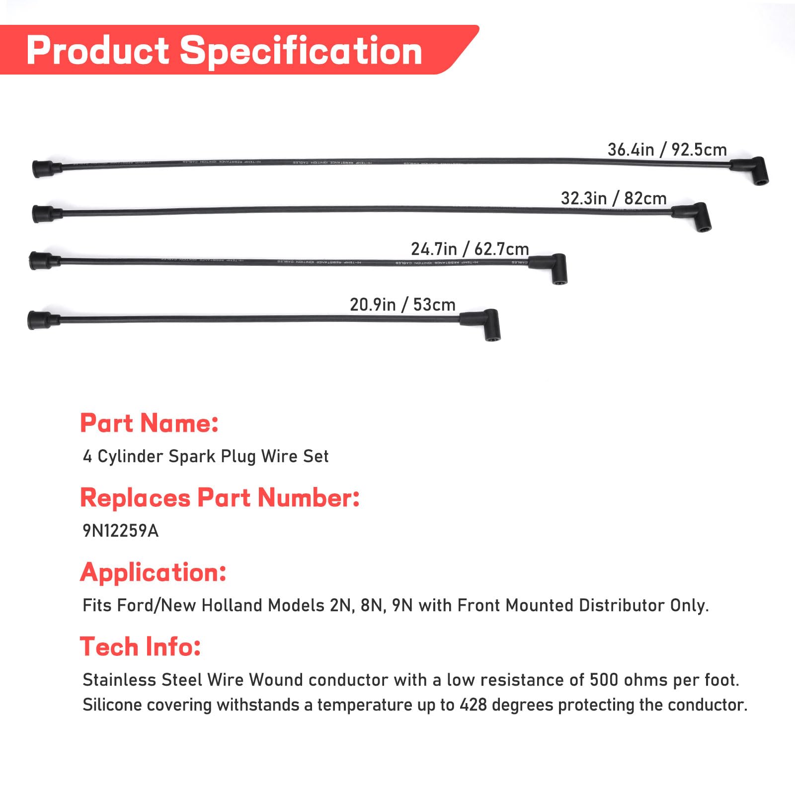 Durable wiring designed for classic Ford N-series tractors