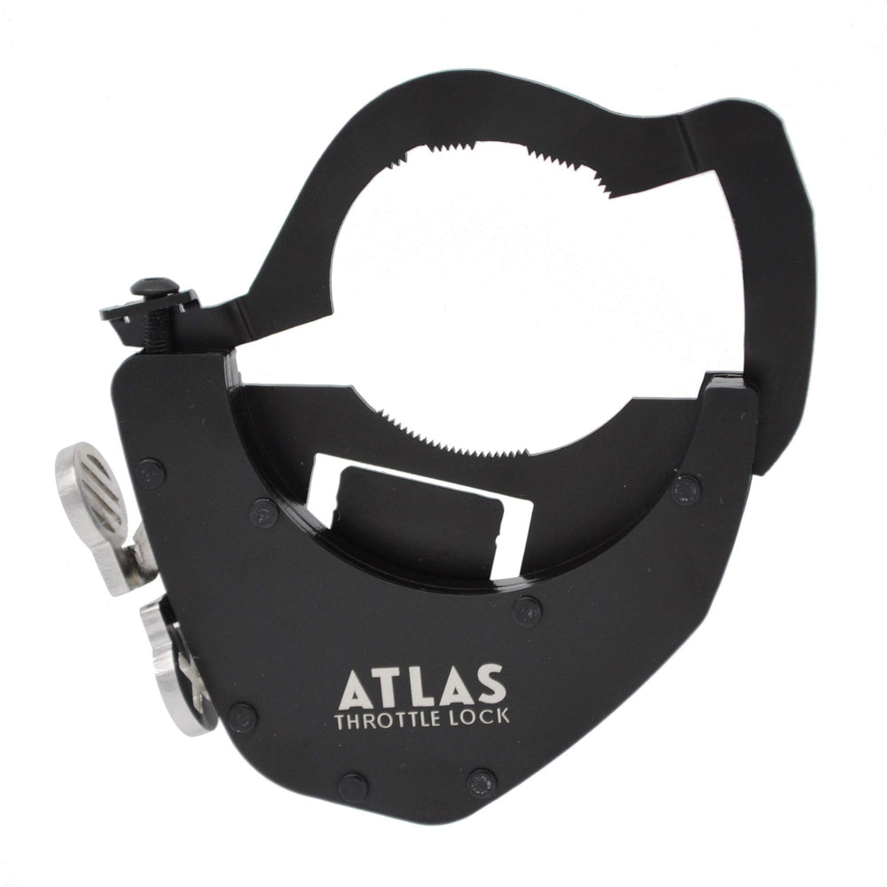 ATLAS Throttle Lock engaged on bike demonstrating cruise control at steady speed