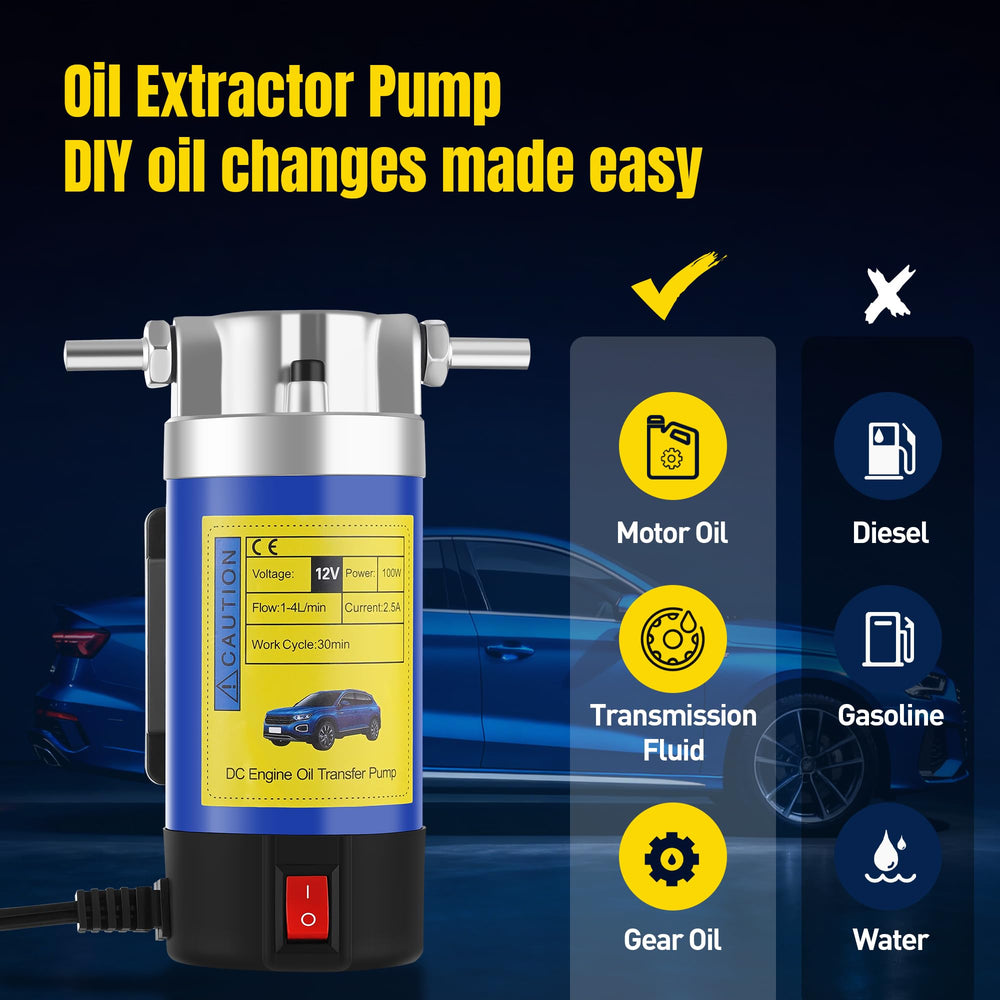 ATLIKE oil extractor hose discharge facilitates mess-free oil draining.