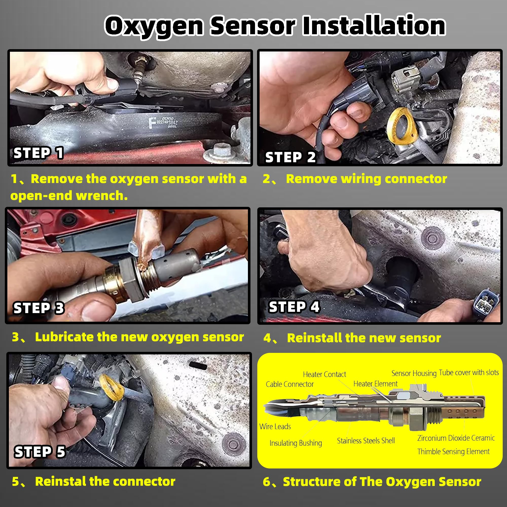 A-tnewb close-up of oxygen sensor showing robust build quality