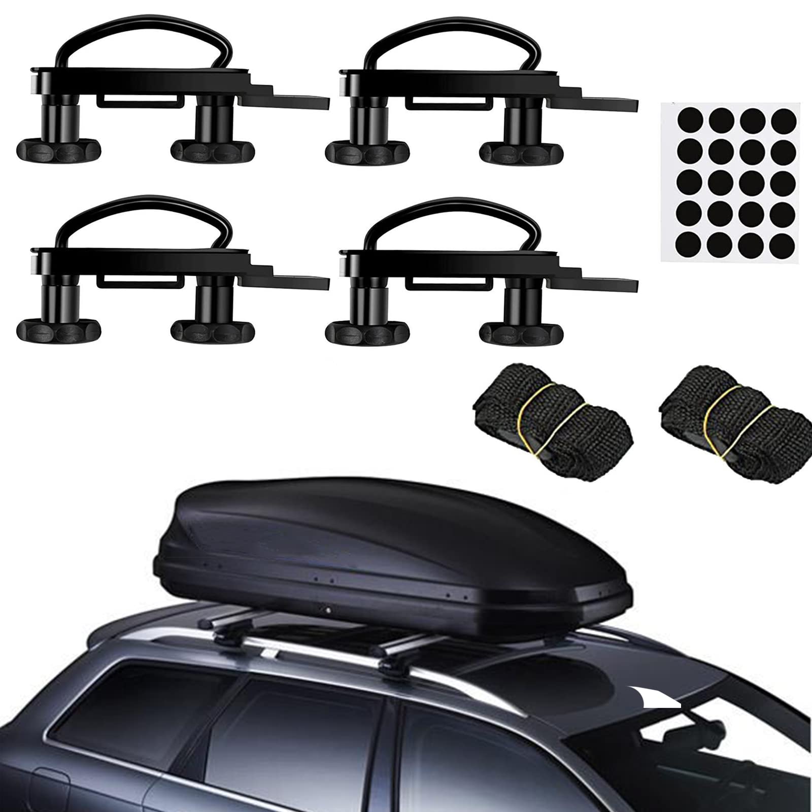ATNVIDSG roof box U-bolt clamps secure load on compatible roof rack