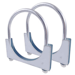 Atokrtact 4-inch heavy-duty exhaust U-bolt clamp side view highlighting quick installation and secure seal