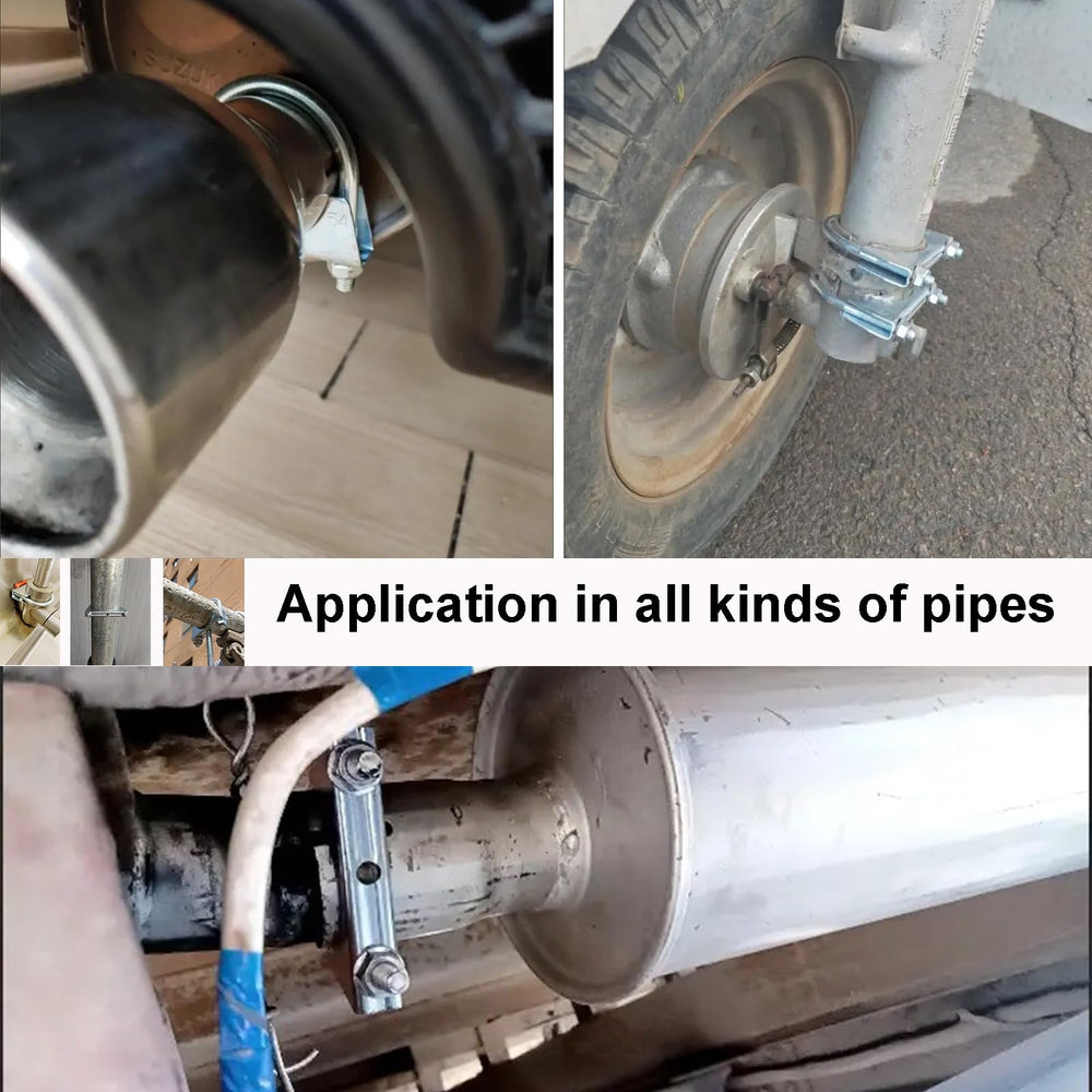 Atokrtact zinc-plated steel U-bolt clamp for durable, corrosion-resistant connections
