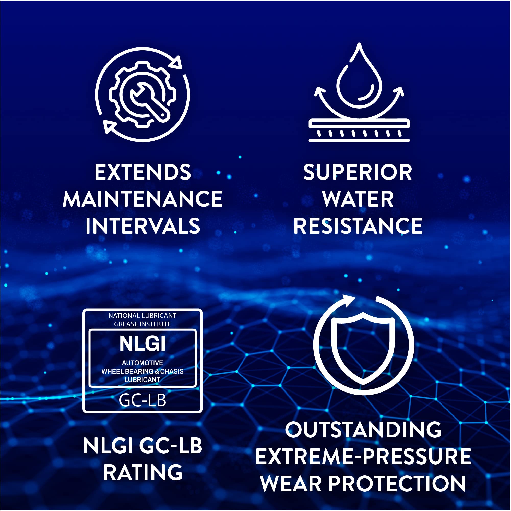 AtomLube red grease waterproof seal highlights water resistance in demanding conditions.