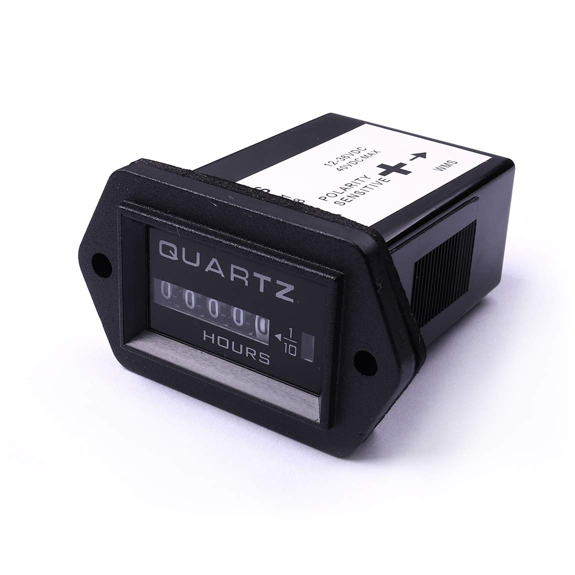 ATOPLEE hour meter front view on dashboard, compact rectangular design