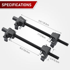 ATP MacPherson Strut Spring Compressor safety lock engaged for controlled compression