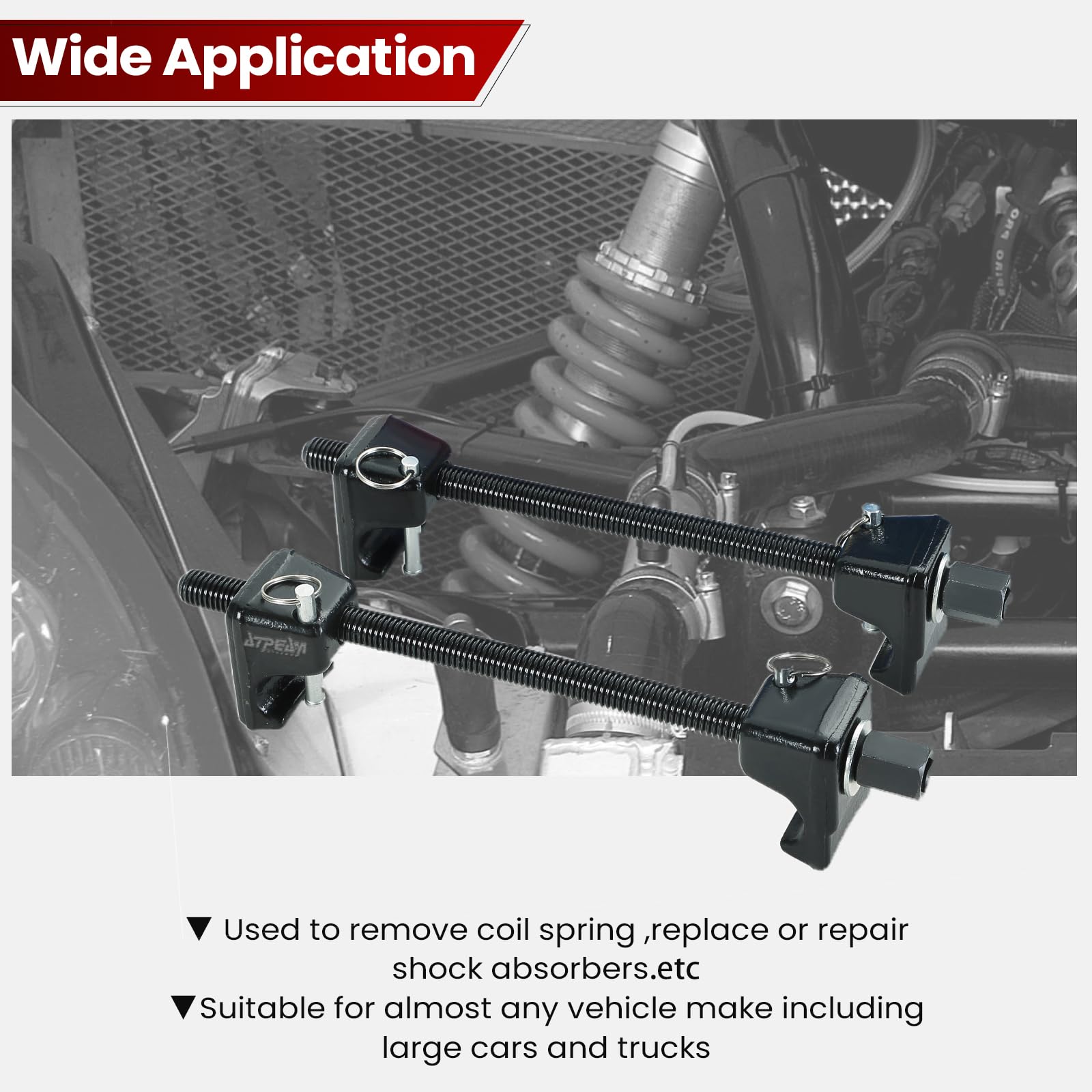 ATPEAM 11.5 inch threaded rods fit larger coil openings for compatibility