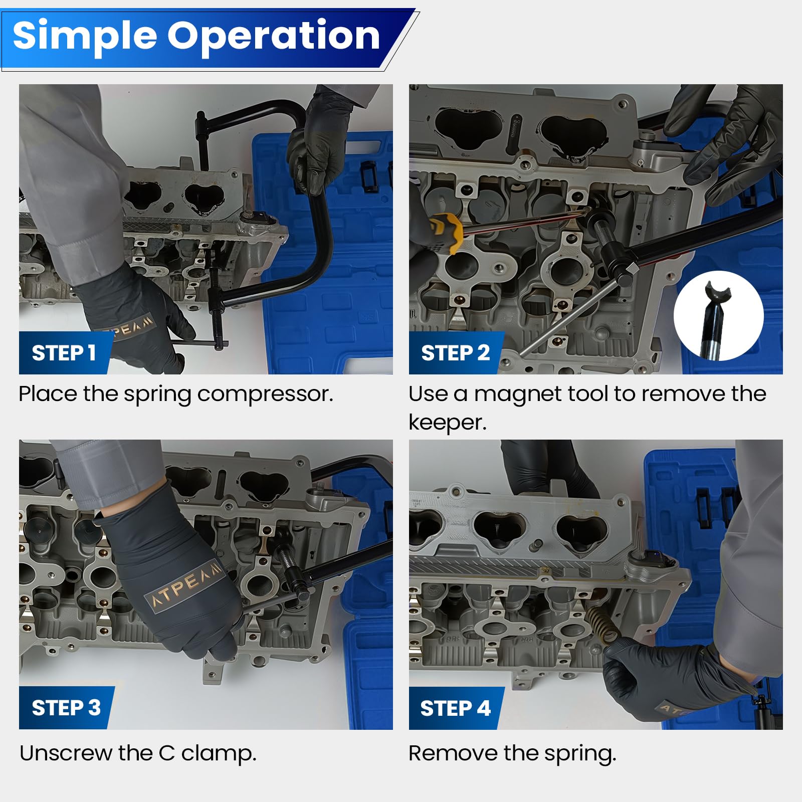 ATPEAM sturdy case for organized tool storage and transport