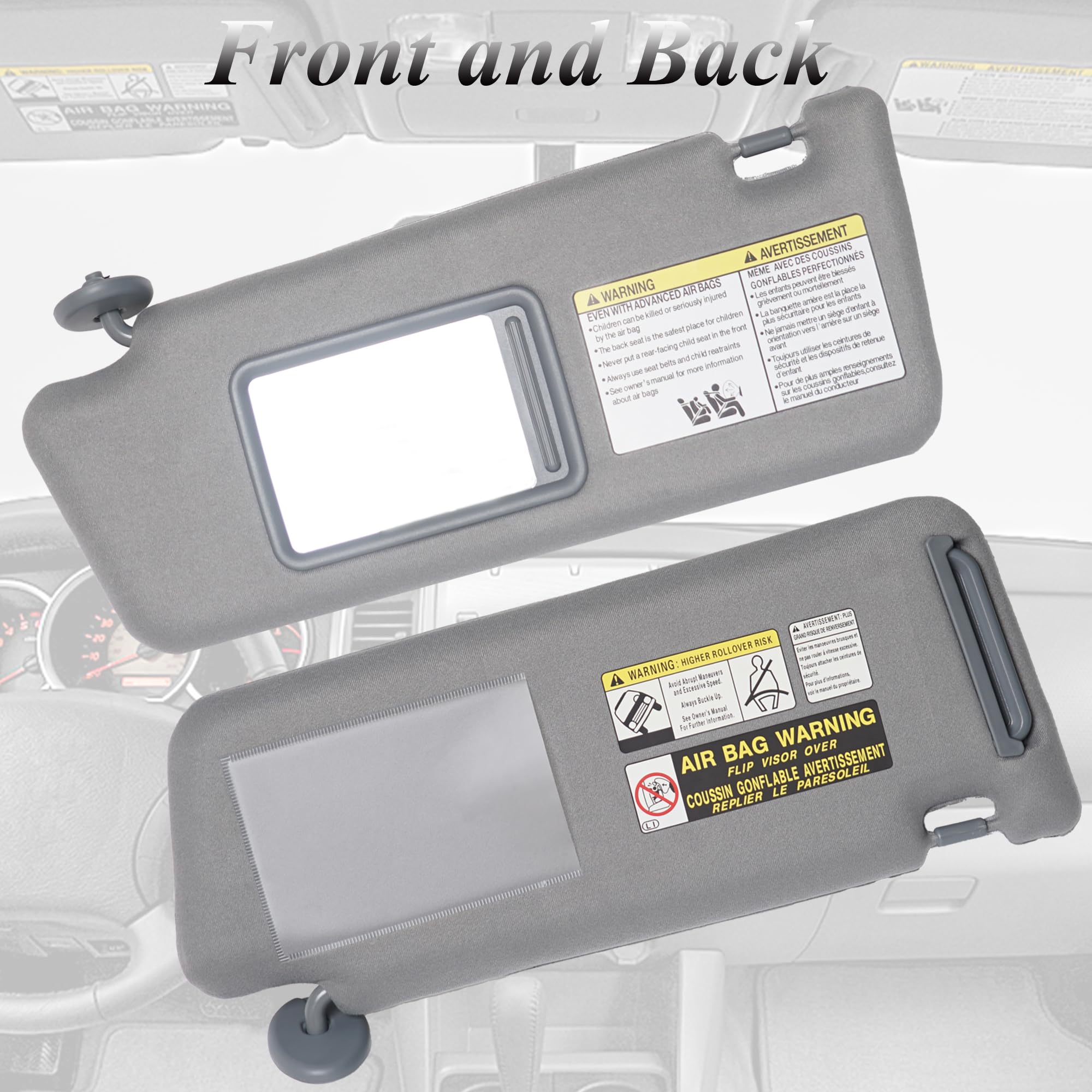 ATPSTOGO sun visor mirrored cover complements interior color and style
