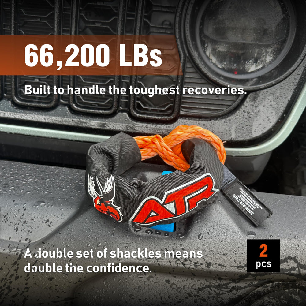 ATR Soft Shackle for towing and recovery in difficult terrains.