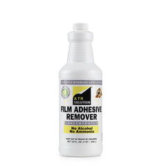 ATR Solution adhesive remover bottle for residual film adhesive cleanup after tint removal