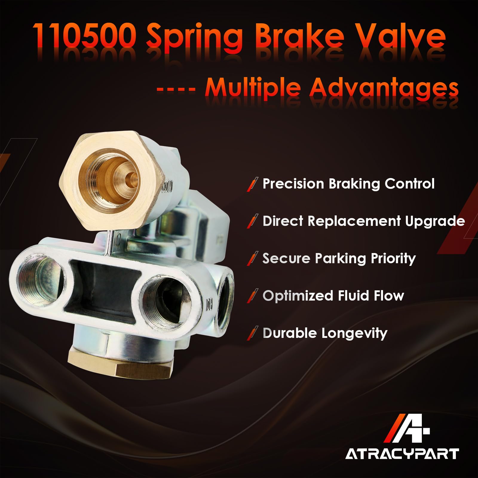 ATRACYPART 110500 Sealco valve back view shows durable seals for reliable braking.