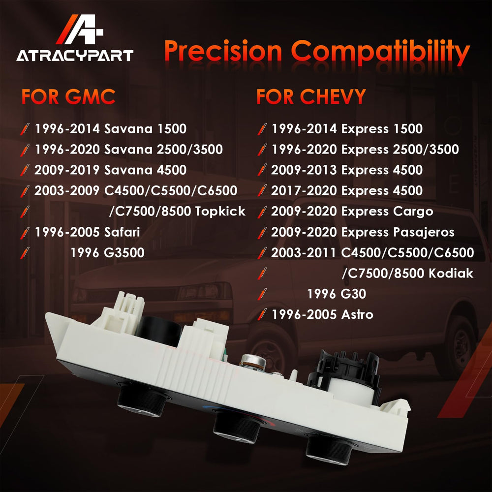 ATRACYPART 599-217 three-button panel mounted on dashboard for quick climate control